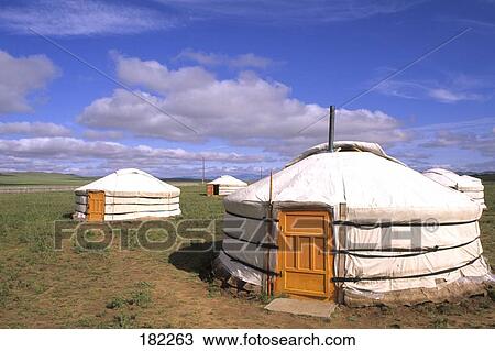 Yurts on landscape, Ulan Bator, Tov Province, Independent Mongolia View Large Photo Image Stock Image - Yurts on landscape, Ulan Bator, Tov Province, Independent Mongolia . Fotosearch