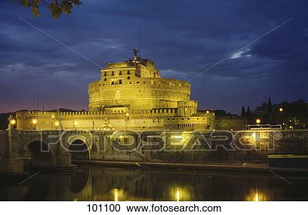 Bridge across river with castle in background, Ponte Sant Angelo, Tiber River, Hadrian's Tomb, Rome, Italy View Large Photo Image Stock Image - Bridge across river with castle in background, Ponte Sant Angelo, Tiber River, Hadrian's Tomb, Rome, Italy . Fotosearch