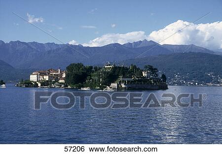Buildings on an island in the sea, Isola Bella, Lake Maggiore, Italy View Large Photo Image Stock Photograph - Buildings on an island in the sea, Isola Bella, Lake Maggiore, Italy . Fotosearch