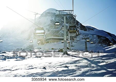 Cable car, Zermatt, Switzerland, low angle view View Large Photo Image Picture - Cable car, Zermatt, Switzerland, low angle view . Fotosearch