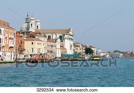 Church at the waterfront of a canal, Venice, Italy View Large Photo Image Picture - Church at the waterfront of a canal, Venice, Italy . Fotosearch
