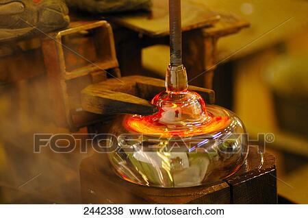 Close-up of hot glass View Large Photo Image Stock Photo - Close-up of hot glass . Fotosearch
