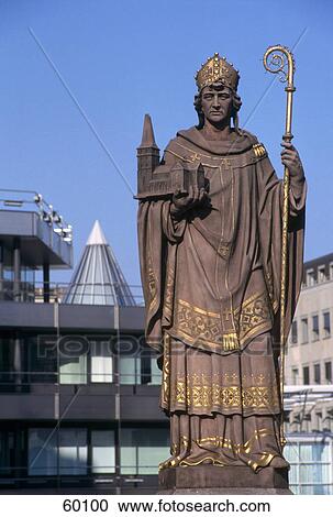 Close-up of st. Ansgar statue against blue sky, Hamburg, Germany View Large Photo Image Stock Image - Close-up of st. Ansgar statue against blue sky, Hamburg, Germany . Fotosearch