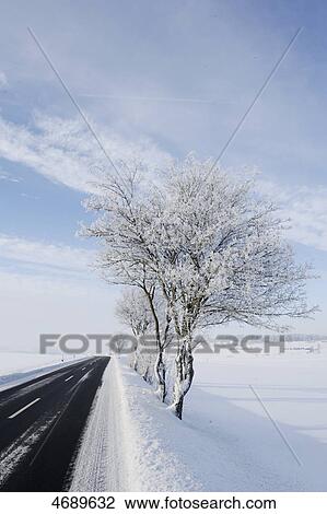 Country road in winter View Large Photo Image Stock Image - Country road in winter . Fotosearch