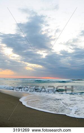 Dawn over beach, Catalonia, Spain, high size  View Large Photo Image Stock Photo - Dawn over beach, Catalonia, Spain, high size . Fotosearch