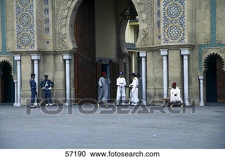 Stock Image - Entrance of palace, Fez, Morocco . Fotosearch
