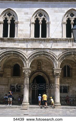 Stock Photo - Entrance of palace, Rector's Palace, Dubrovnik, Croatia . Fotosearch