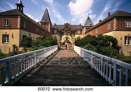 Stock Image - Facade of castle, Saxony, Germany, Europe . Fotosearch