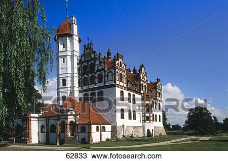 Stock Image - Facade of castle, Mecklenburg-Vorpommern, Germany, Europe . Fotosearch