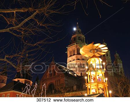 Fair in front of church, Mainz, Germany View Large Photo Image Stock Image - Fair in front of church, Mainz, Germany . Fotosearch
