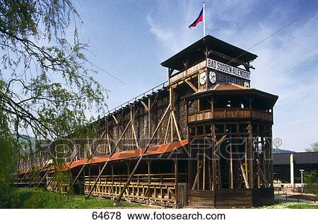 Flag mounted on top of wooden structure, Bad Soden-Allendorf, Germany View Large Photo Image Stock Photo - Flag mounted on top of wooden structure, Bad Soden-Allendorf, Germany . Fotosearch