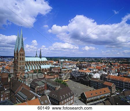 High angle view of cityscape, Schleswig-Holstein, Germany, Europe View Large Photo Image Stock Photo - High angle view of cityscape, Schleswig-Holstein, Germany, Europe . Fotosearch