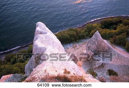 High angle view of rocks on an island, Stubbenkammer, Jasmund National Park, Rugen island, Mecklenburg-Western Pomerania, Germany View Large Photo Image Stock Photo - High angle view of rocks on an island, Stubbenkammer, Jasmund National Park, Rugen island, Mecklenburg-Western Pomerania, Germany . Fotosearch