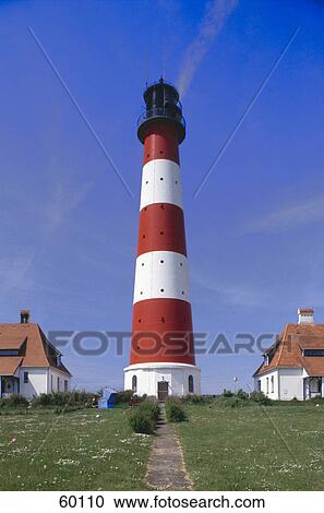 Stock Image - Low angle view of lighthouse, Germany, Europe . Fotosearch