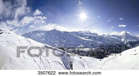 Mountain landscape in Zermatt, Switzerland, elevated view View Large Photo Image Stock Image - Mountain landscape in Zermatt, Switzerland, elevated view . Fotosearch
