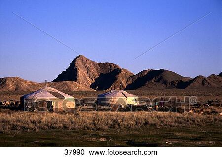 Nomadic people with yurts, Independent Mongolia View Large Photo Image Stock Image - Nomadic people with yurts, Independent Mongolia . Fotosearch
