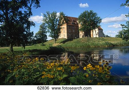 Pond along castle, Mecklenburg-Vorpommern, Germany, Europe View Large Photo Image Stock Photograph - Pond along castle, Mecklenburg-Vorpommern, Germany, Europe . Fotosearch