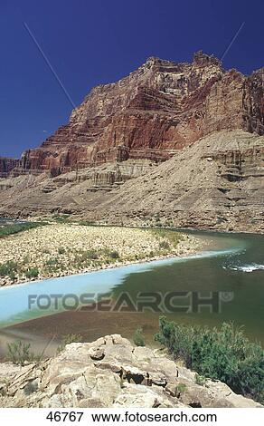 River with rock formations in background, Colorado River, Grand Canyon, Arizona, USA View Large Photo Image Stock Photo - River with rock formations in background, Colorado River, Grand Canyon, Arizona, USA . Fotosearch