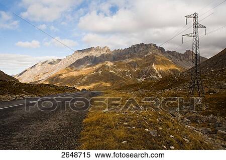 Stock Photography - Road passing through mountains, Gap, France . Fotosearch