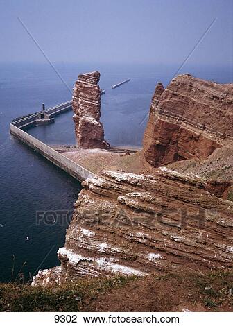 Rock formations at coast, Helgoland, Pinneberg, Schleswig-Holstein, Germany View Large Photo Image Stock Image - Rock formations at coast, Helgoland, Pinneberg, Schleswig-Holstein, Germany . Fotosearch