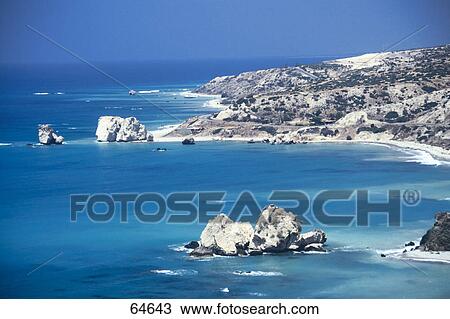 Rock formations on beach, Petra Too Romiou, Aphrodite's Birthplace, Pafos, Cyprus View Large Photo Image Stock Image - Rock formations on beach, Petra Too Romiou, Aphrodite's Birthplace, Pafos, Cyprus . Fotosearch