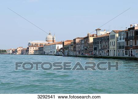 Row of houses at the waterfront of a canal, Venice, Italy View Large Photo Image Stock Image - Row of houses at the waterfront of a canal, Venice, Italy . Fotosearch