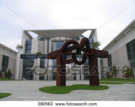 Sculpture in front of government building, Chancellors Office, Berlin, Germany View Large Photo Image Stock Image - Sculpture in front of government building, Chancellors Office, Berlin, Germany . Fotosearch