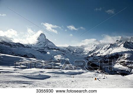 Ski slope, Zermatt, Switzerland, elevated view View Large Photo Image Stock Image - Ski slope, Zermatt, Switzerland, elevated view . Fotosearch