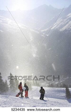 Skier and snowboarder View Large Photo Image Stock Photography - Skier and snowboarder . Fotosearch