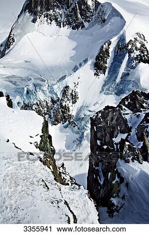 Stock Image - Snow-covered mountains in Zermatt, Switzerland . Fotosearch