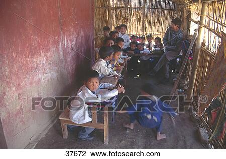 Teacher and students in classroom, Nepal View Large Photo Image Stock Image - Teacher and students in classroom, Nepal . Fotosearch