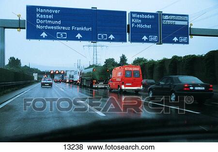Stock Photo - Traffic on road, Germany . Fotosearch