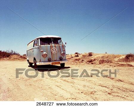 Volkswagen bus moving in desert, Chapman's Peak, Cape Peninsula, Cape Town, South Africa View Large Photo Image Stock Photo - Volkswagen bus moving in desert, Chapman's Peak, Cape Peninsula, Cape Town, South Africa . Fotosearch