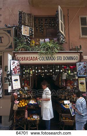 Stock Image - Woman shopping at supermarket, Palma De Mallorca, Majorca, Balearic Islands, Spain . Fotosearch