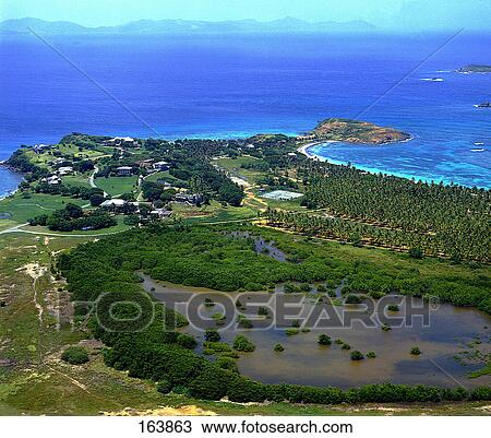 Aerial view of island, Mustique, Grenadines, Windward Islands, Grenada View Large Photo Image Stock Image - Aerial view of island, Mustique, Grenadines, Windward Islands, Grenada . Fotosearch