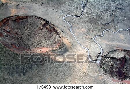 Aerial view of volcanic landscape, Lanzarote, Canary Islands, Spain View Large Photo Image Stock Image - Aerial view of volcanic landscape, Lanzarote, Canary Islands, Spain . Fotosearch