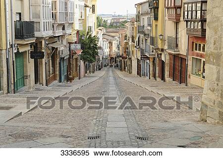 Alley in Zamora, Spain, elevated view View Large Photo Image Stock Photography - Alley in Zamora, Spain, elevated view . Fotosearch