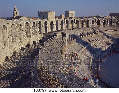 Amphitheatre, Arles, France View Large Photo Image Stock Photo - Amphitheatre, Arles, France . Fotosearch
