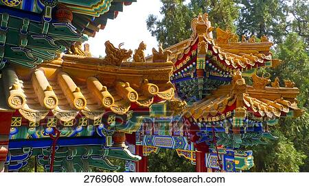 Architectural details of building, Beihai Park. Beijing, China View Large Photo Image Stock Photo - Architectural details of building, Beihai Park. Beijing, China . Fotosearch