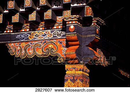 Architectural details of building, Paro, Bhutan View Large Photo Image Stock Photo - Architectural details of building, Paro, Bhutan . Fotosearch