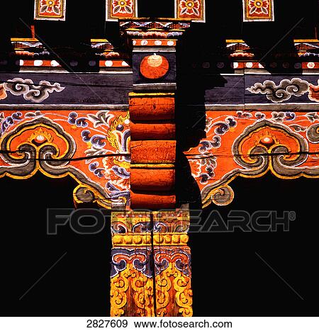 Architectural details of building, Paro, Bhutan View Large Photo Image Stock Photo - Architectural details of building, Paro, Bhutan . Fotosearch