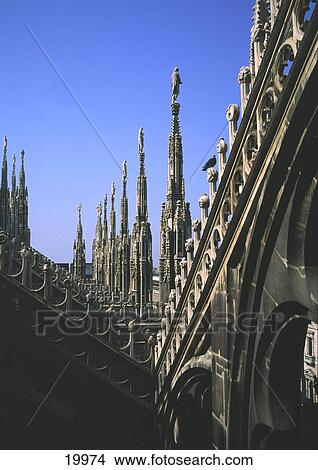 Architectural feature of cathedral, Milan Cathedral, Milan, Lombardy, Italy View Large Photo Image Picture - Architectural feature of cathedral, Milan Cathedral, Milan, Lombardy, Italy . Fotosearch