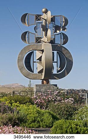 Stock Photograph - Artwork of Manrique, Arrecife, Lanzarote, Canary Islands, Spain, Europe . Fotosearch
