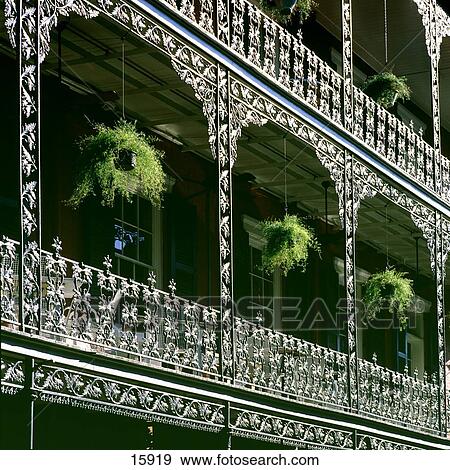 Balcony of house, New Orleans, Louisiana, USA View Large Photo Image Stock Photo - Balcony of house, New Orleans, Louisiana, USA . Fotosearch