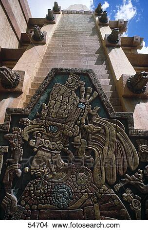 Bas relief on pyramid, Mexico View Large Photo Image Picture - Bas relief on pyramid, Mexico . Fotosearch