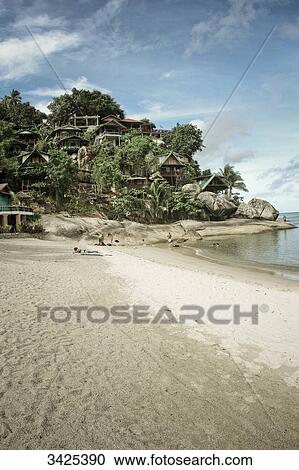 Stock Image - Beach of Ko Phangan, Thailand . Fotosearch