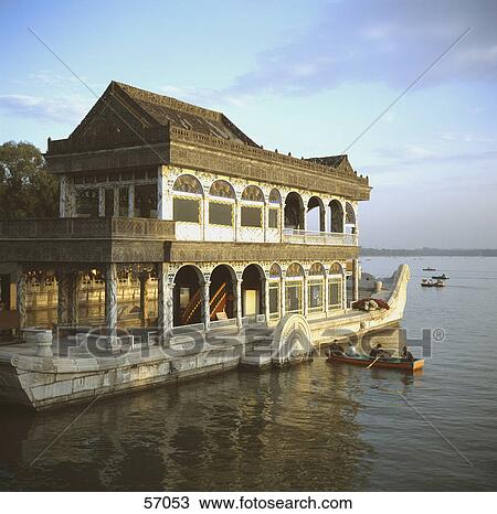 Boat in lake, Kunming Lake, Beijing, China, Asia View Large Photo Image Stock Image - Boat in lake, Kunming Lake, Beijing, China, Asia . Fotosearch