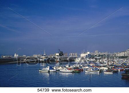 Boats at port, Santander, Cantabria, Cantabria Province, Spain View Large Photo Image Stock Photo - Boats at port, Santander, Cantabria, Cantabria Province, Spain . Fotosearch