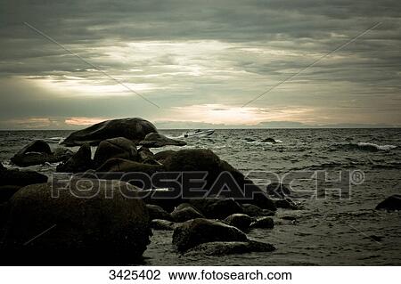Stock Image - Boulders at the coast of Ko Tao, Thailand . Fotosearch