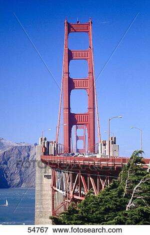 Bridge across bay, Golden Gate Bridge, San Francisco Bay, San Francisco, California, USA View Large Photo Image Stock Photo - Bridge across bay, Golden Gate Bridge, San Francisco Bay, San Francisco, California, USA . Fotosearch